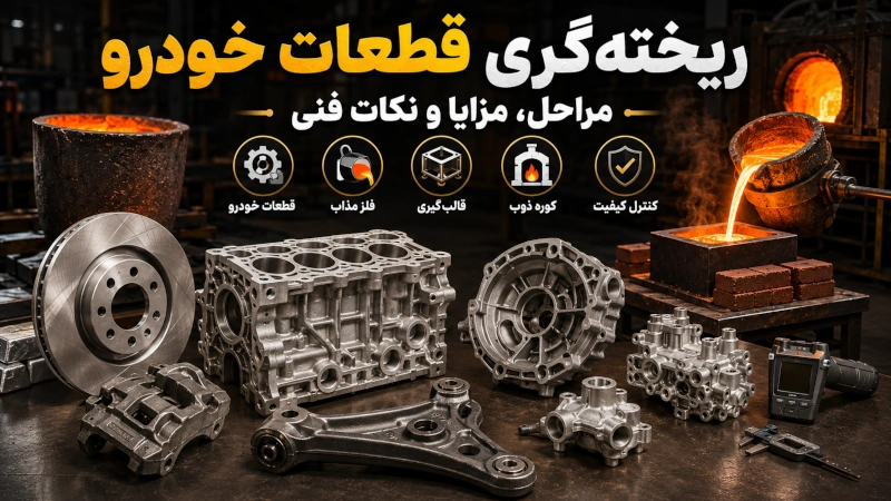 تولید قطعات خودرویی به روش ریخته گری مراحل مزایا و نکات فنی مقالات 127