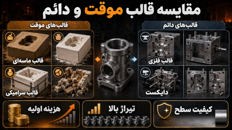 قالب‌های موقت و دائم در ریخته‌گری