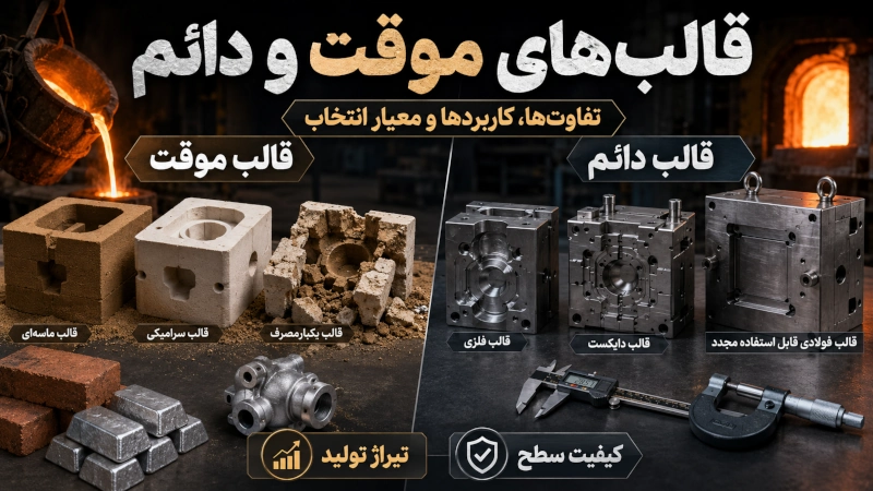 قالب های موقت و دائم در ریخته گری تفاوت ها کاربردها و معیار انتخاب مقالات 134