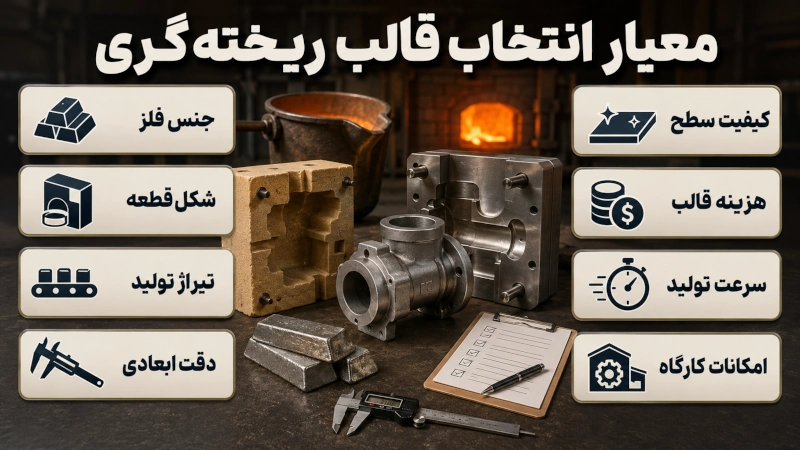 معیار قالب‌های موقت و دائم در ریخته‌گری