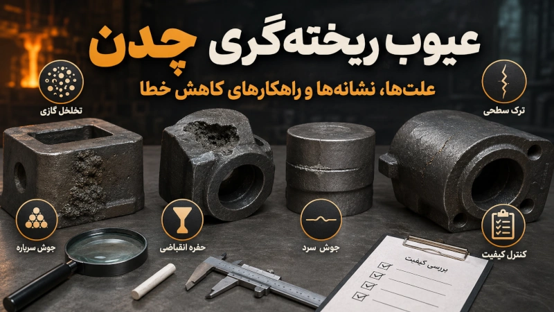عیوب ریخته گری چدن بررسی علت ها نشانه ها و راهکارهای کاهش خطا مقالات 91