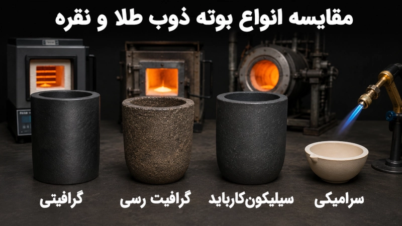 مقایسه انواع بوته ذوبطلا و نقره