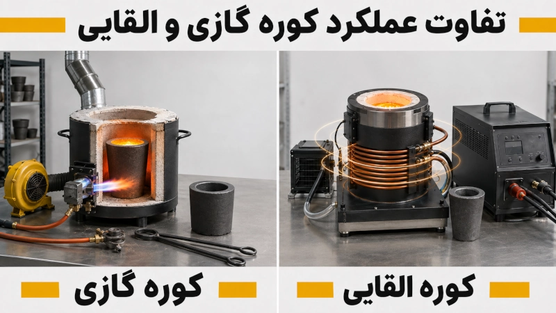 تفاوت عملکرد کوره گازی و القایی