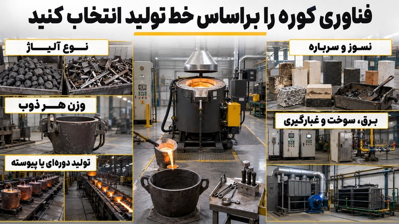 انتخاب کوره بر اساس خط تولید