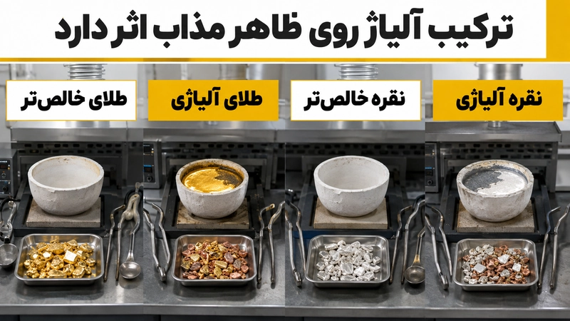 اثر ترکیب آلیاژ روی مذاب